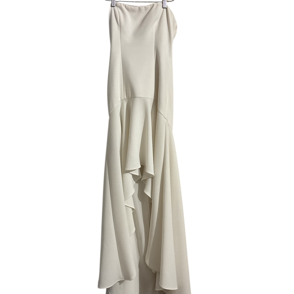 BCBGMaxAzria Ivory Strapless Dress